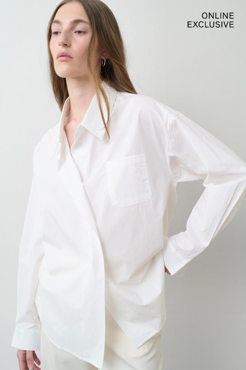 Remain Birger Christensen Asymmetric Shirt Bright White