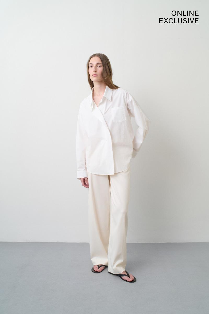 remain birger christensen Asymmetric Shirt Bright White