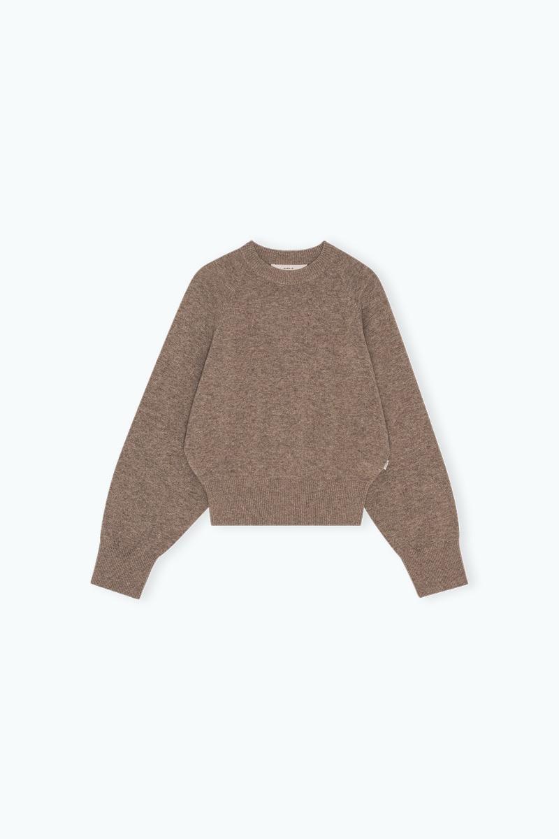 Remain Birger Christensen Bat Sleeve Crewneck Brown