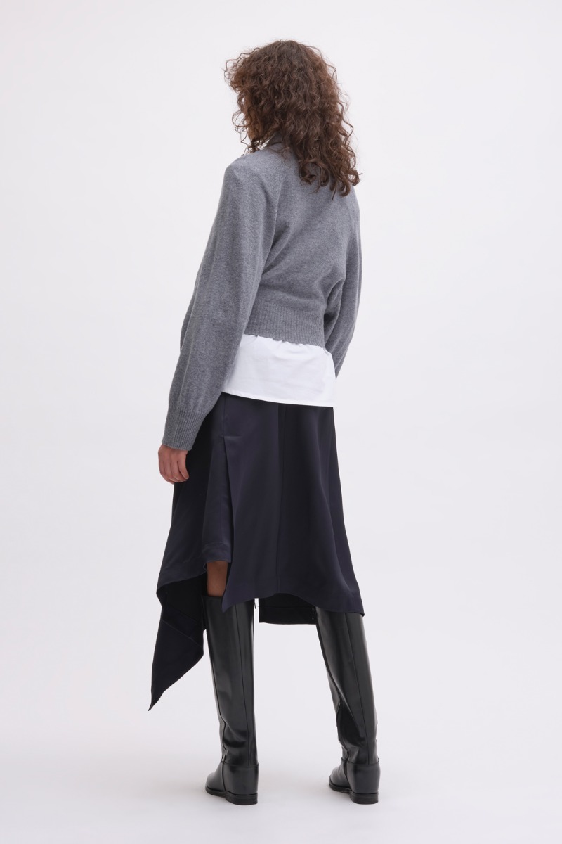 Remain Birger Christensen Bat Sleeve Crewneck Light Grey