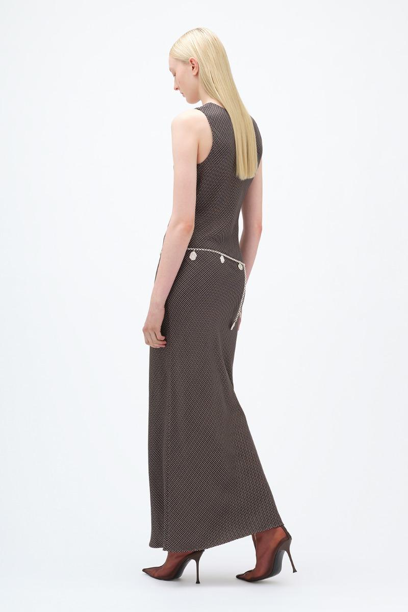 Remain Birger Christensen Bias Cut Maxi Dress Dark Grey
