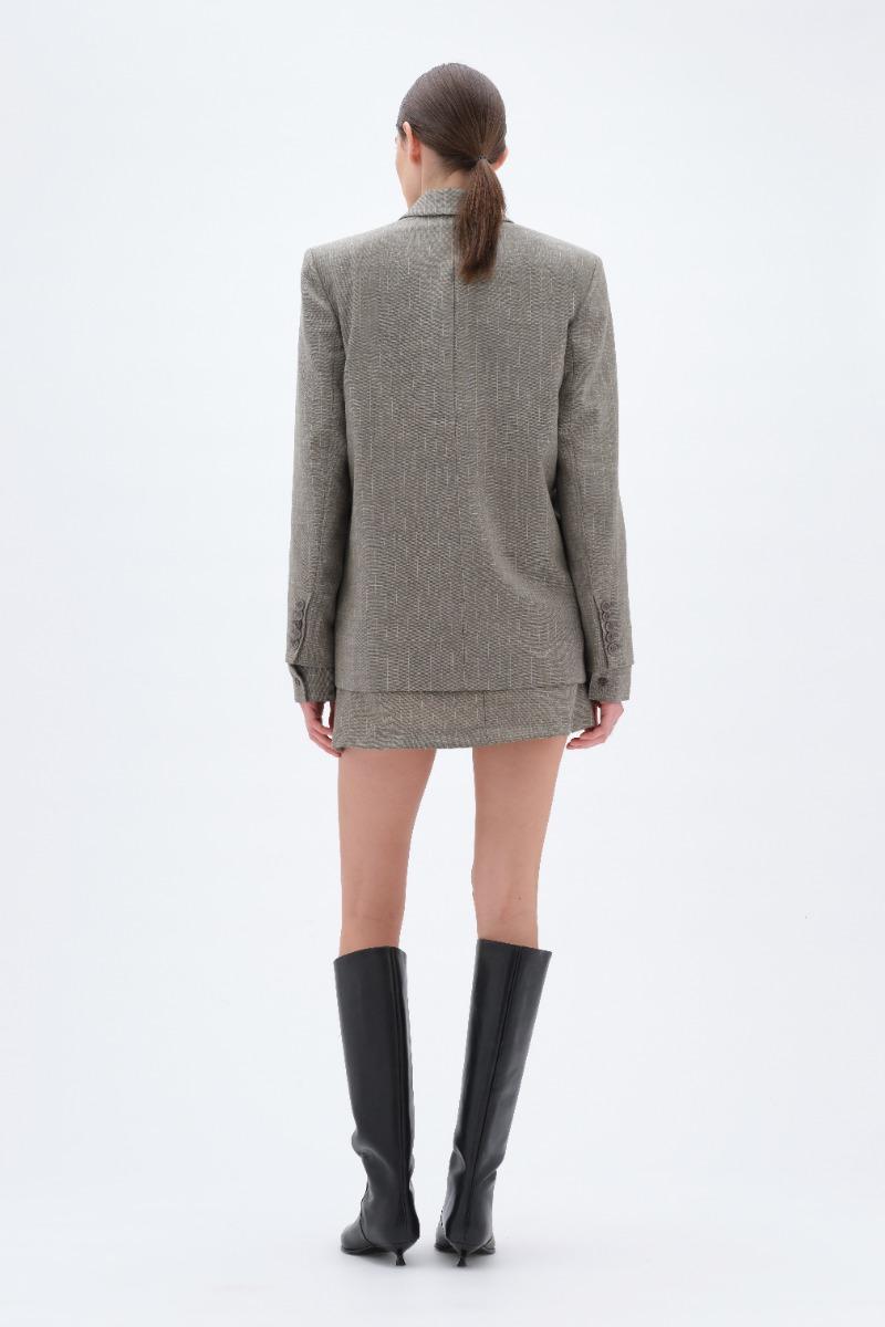 Remain Birger Christensen Boxy Oversized Blazer Dusty Green