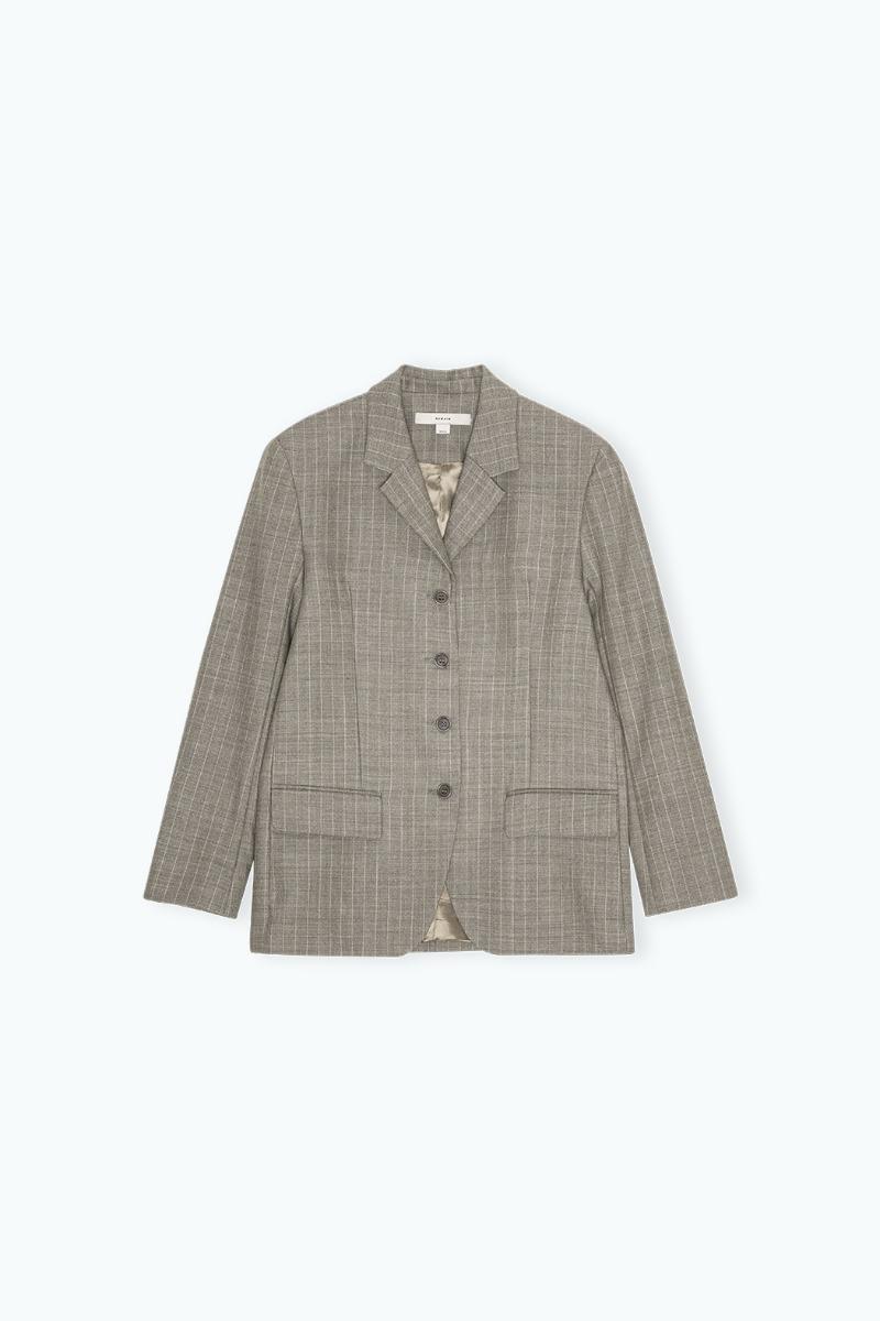 Remain Birger Christensen Boxy Oversized Blazer Dusty Green