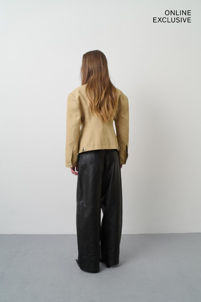 Remain Birger Christensen Cinched Work Wear Jacket Warm Sand