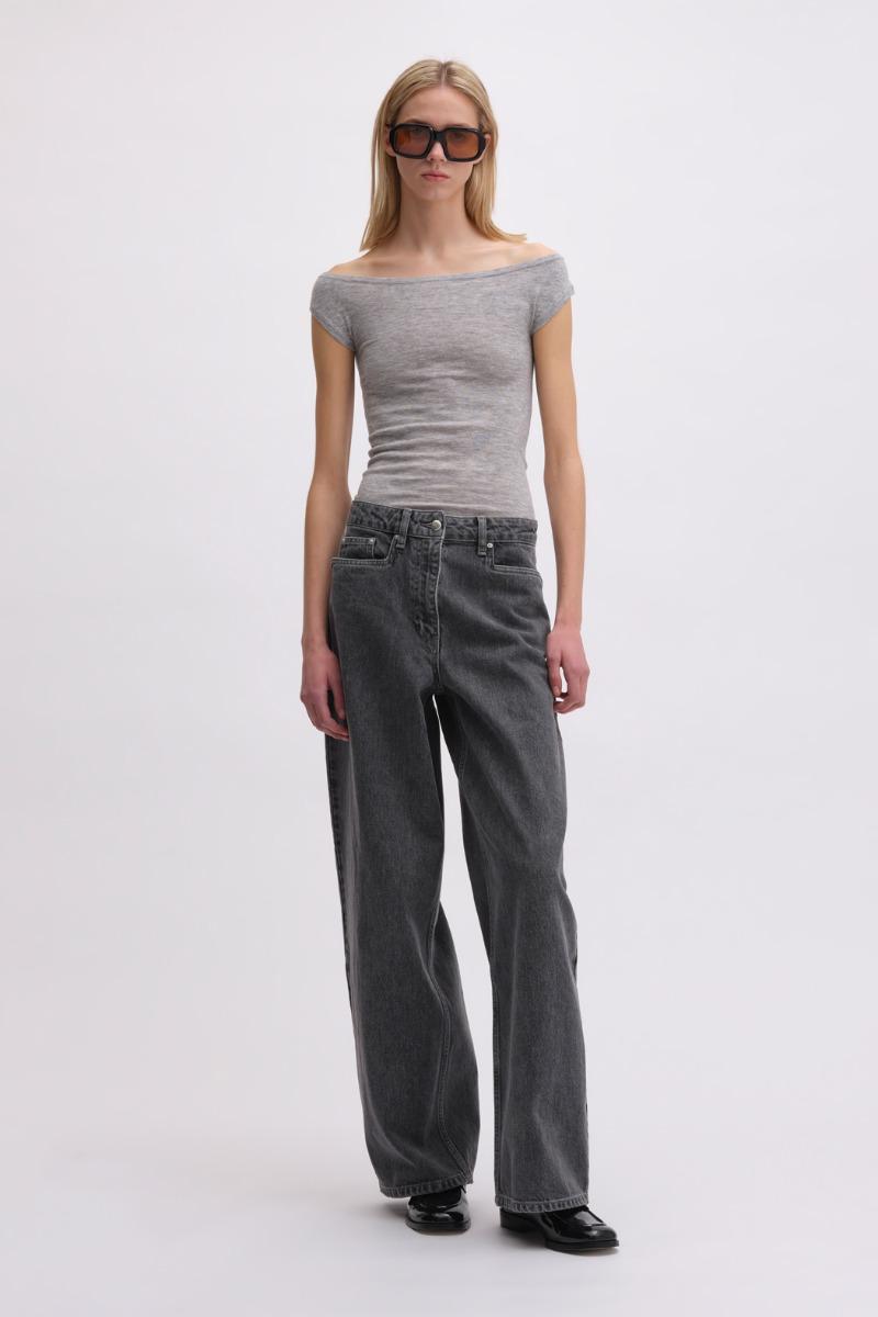 remain birger christensen Cocoon Denim Pants Dark Grey