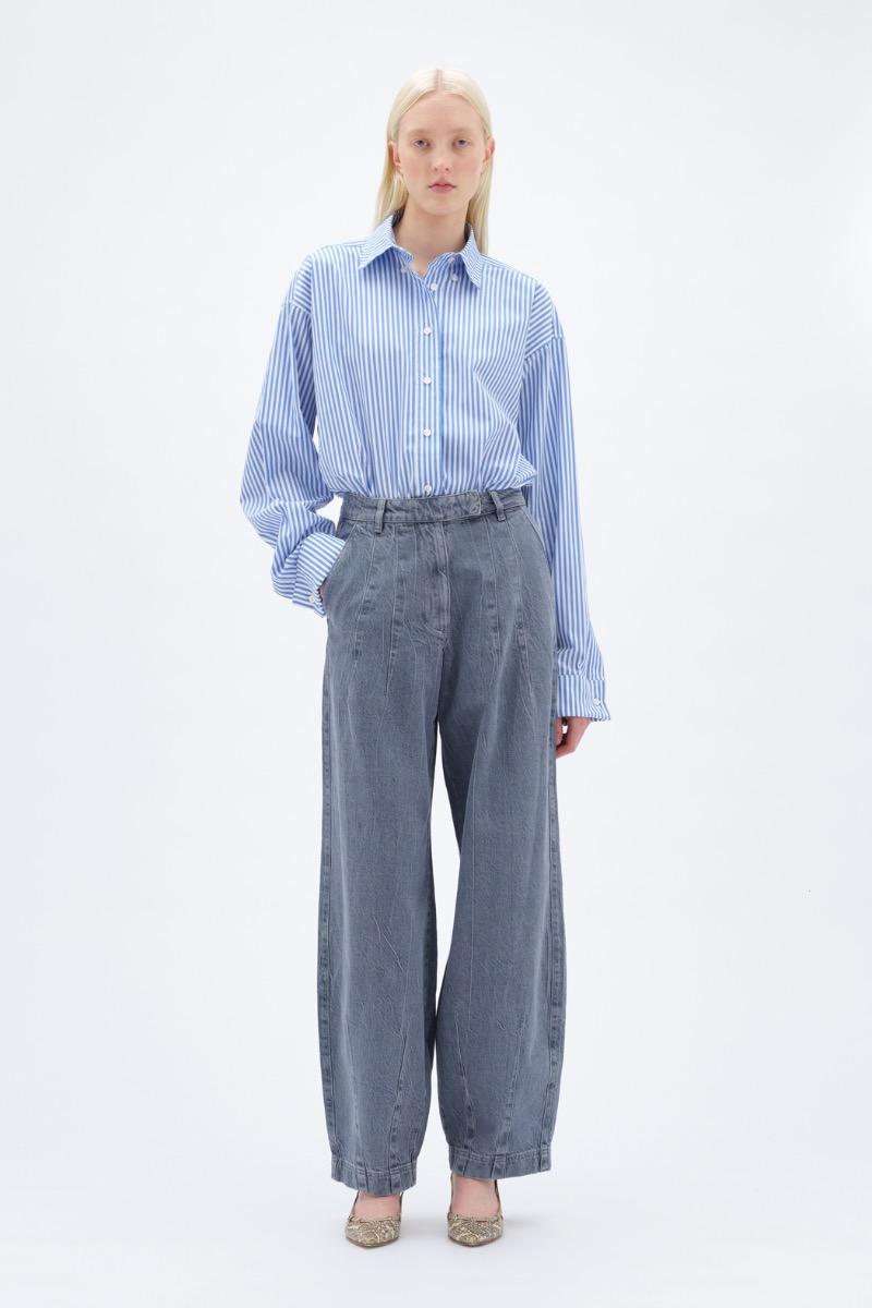 remain birger christensen Cocoon Denim Pants Dusty Blue