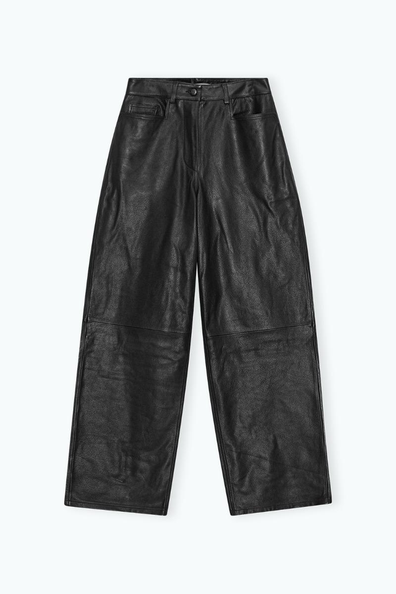 Remain Birger Christensen Cocoon Leather Pants Black