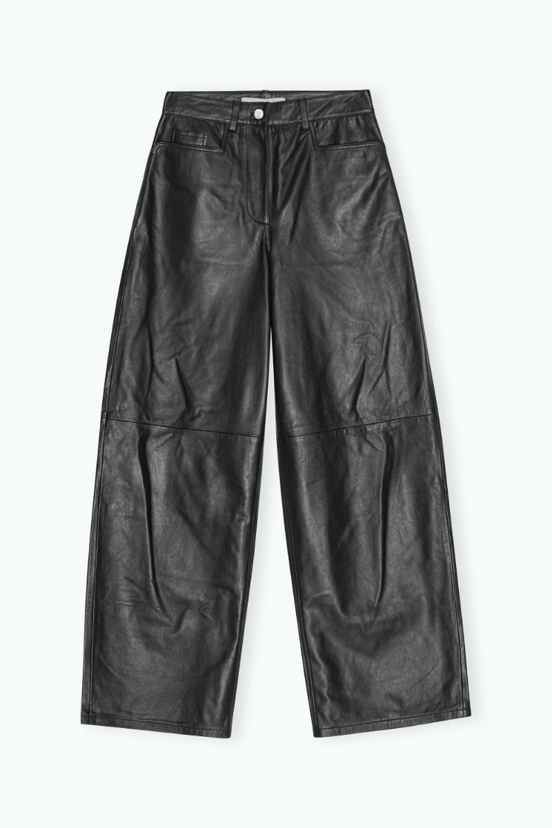Remain Birger Christensen Cocoon Leather Pants Black