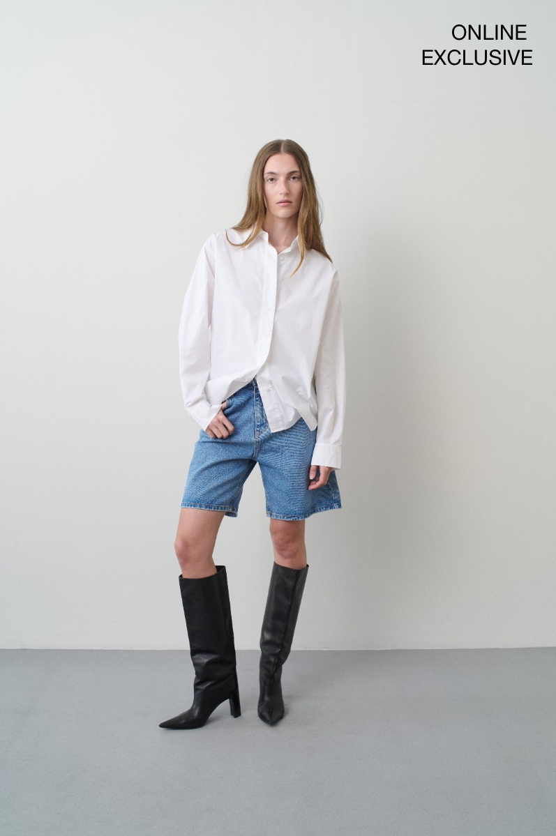 remain birger christensen Denim Shorts Medium Blue Denim