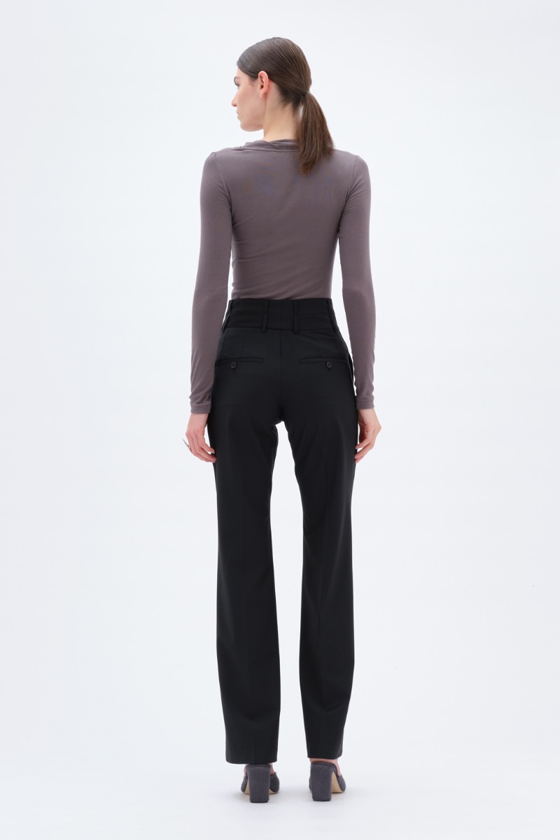 Remain Birger Christensen Double Waistband Pants Black