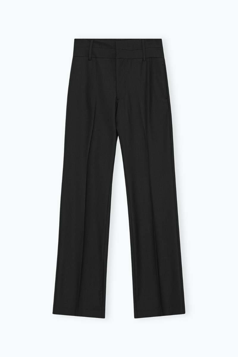 Remain Birger Christensen Double Waistband Pants Black