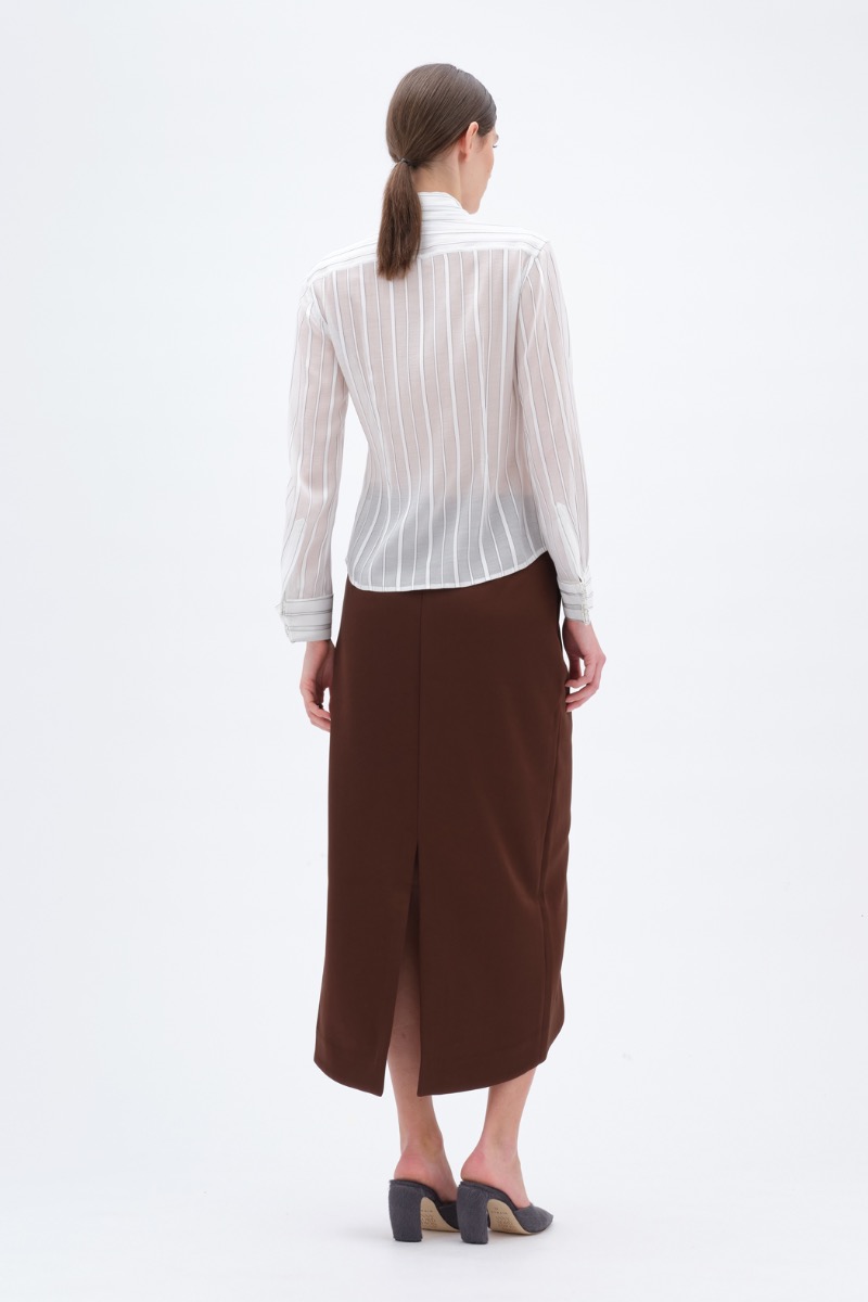 Remain Birger Christensen Fitted Shirt Striped White