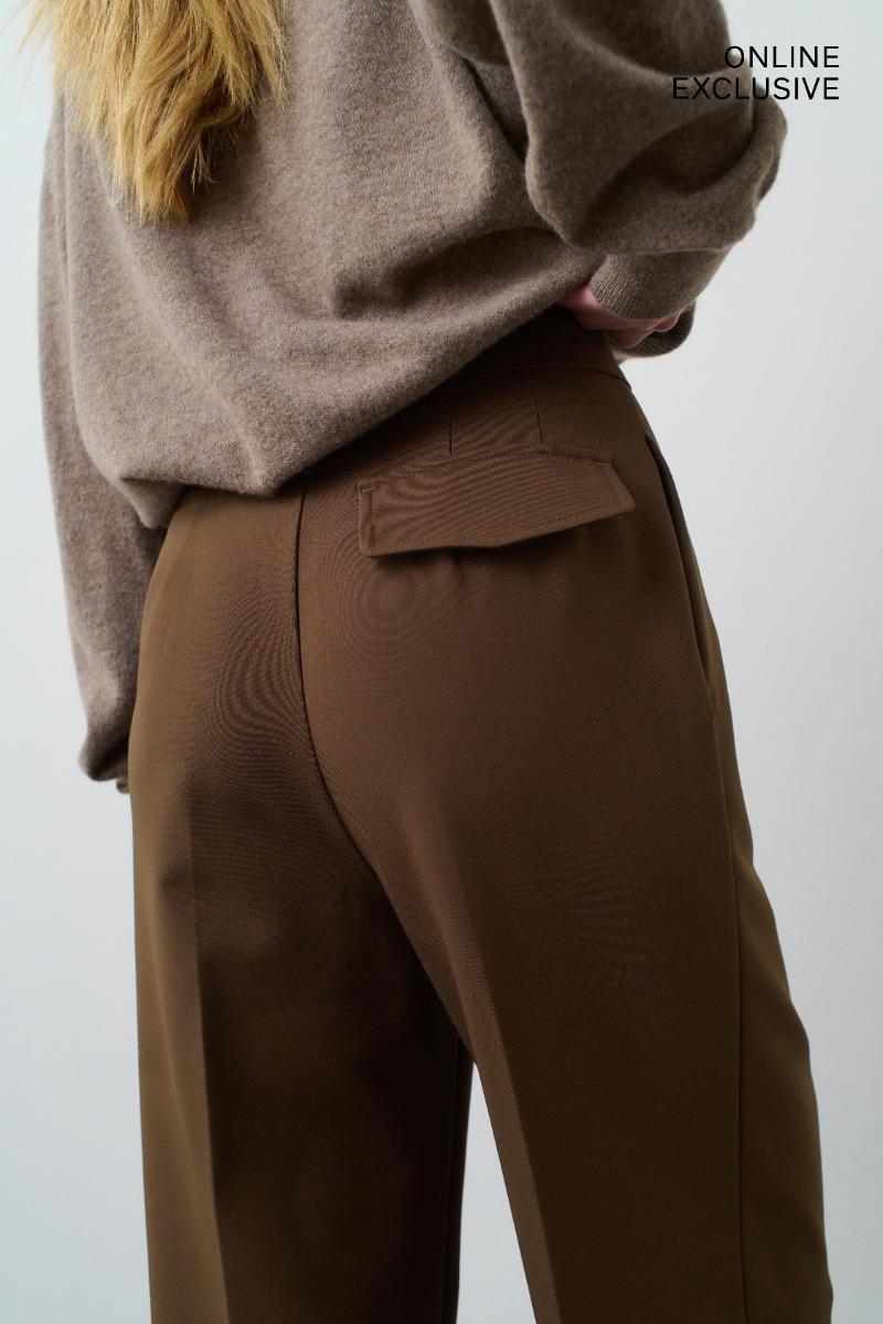 Remain Birger Christensen High Waist Wide Pants Brown