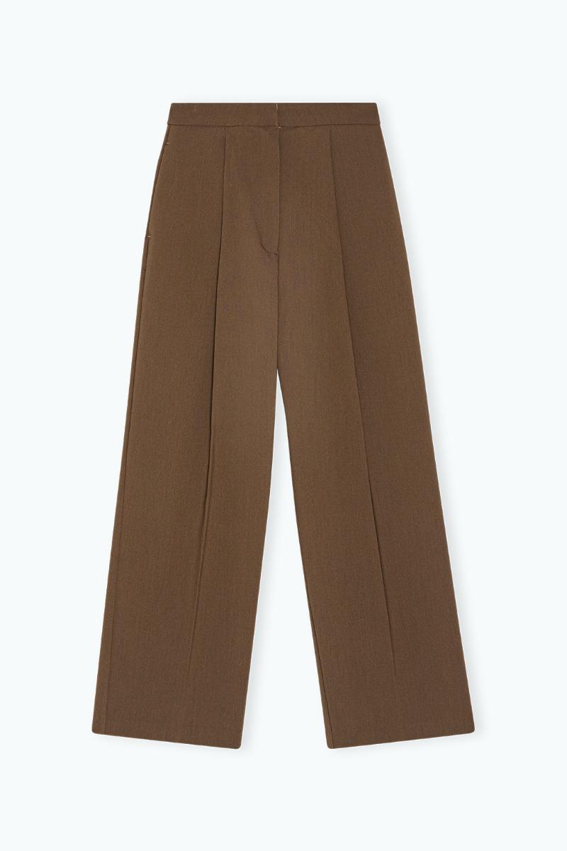 Remain Birger Christensen High Waist Wide Pants Brown