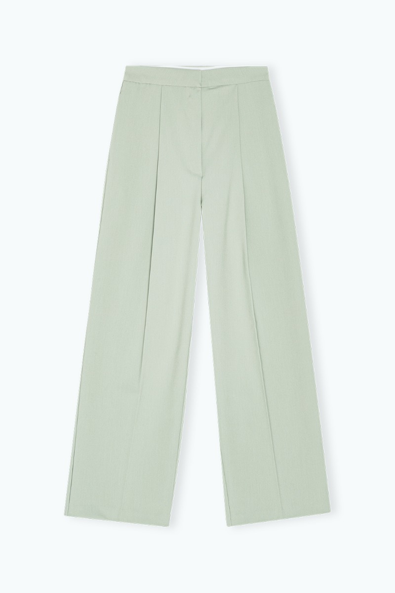 Remain Birger Christensen High Waist Wide Pants Mint Green