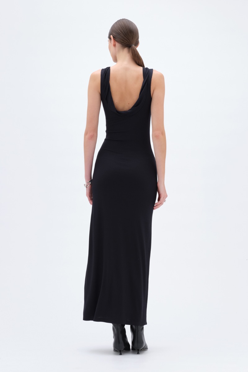 Remain Birger Christensen Jersey Maxi Dress Dark Grey