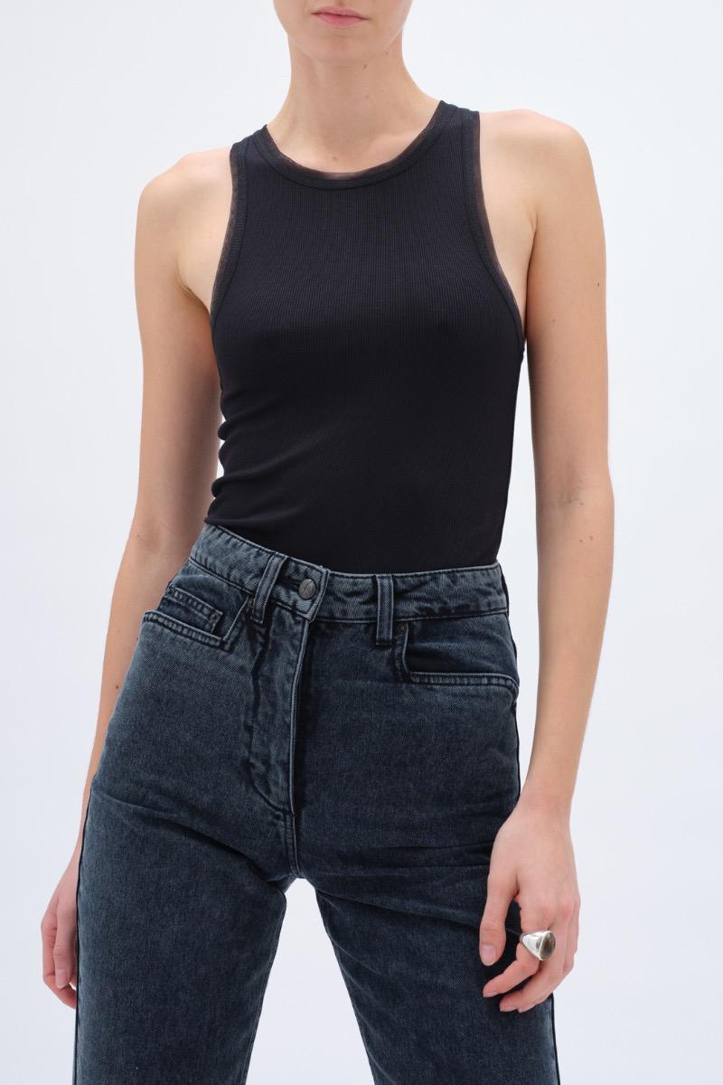 Remain Birger Christensen Jersey Tank Top Dark Grey