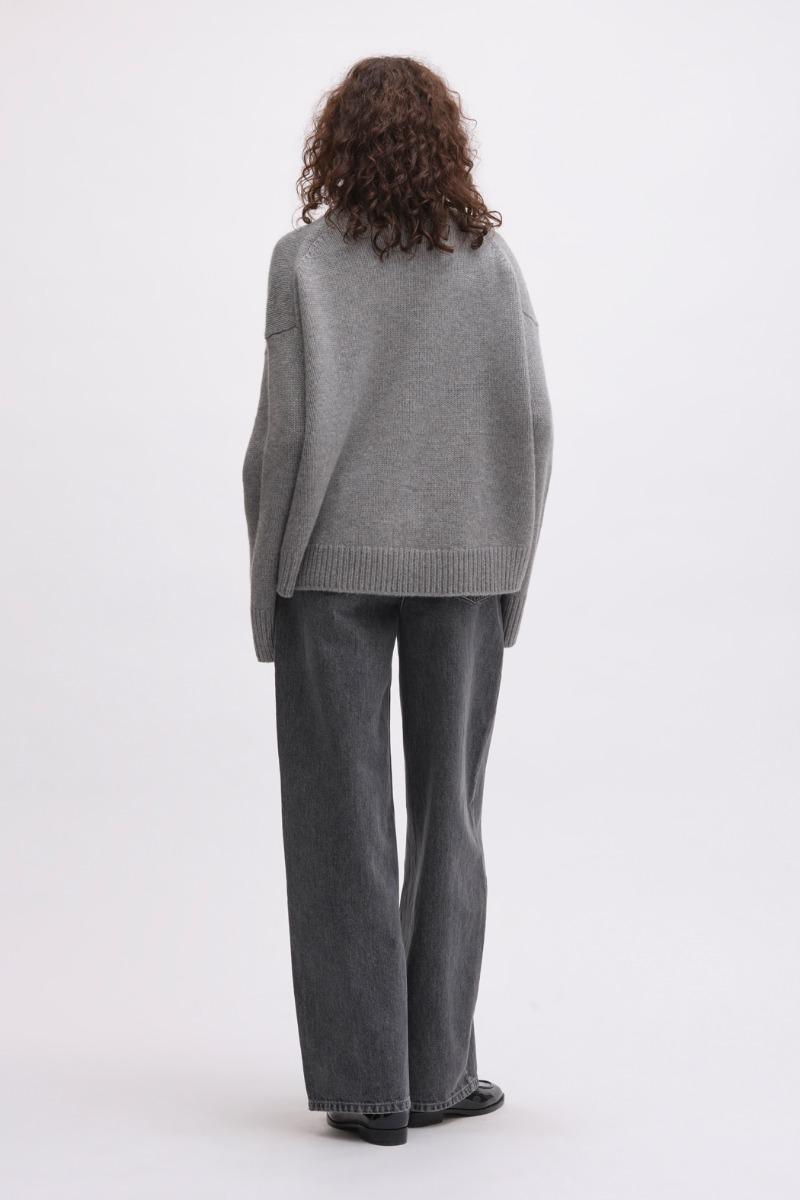 Remain Birger Christensen Knitted Turtleneck Grey Melange