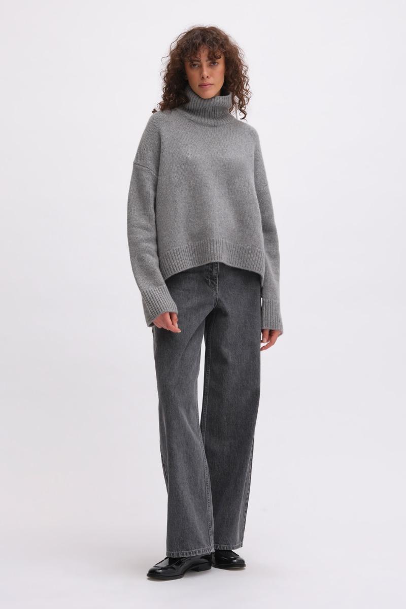 remain birger christensen Knitted Turtleneck Grey Melange
