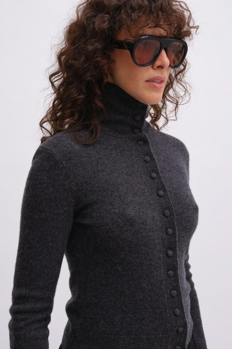 Remain Birger Christensen Light Knit Cardigan Dark Grey