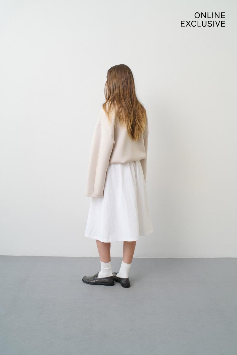 Remain Birger Christensen Long Pleated Skirt Bright White