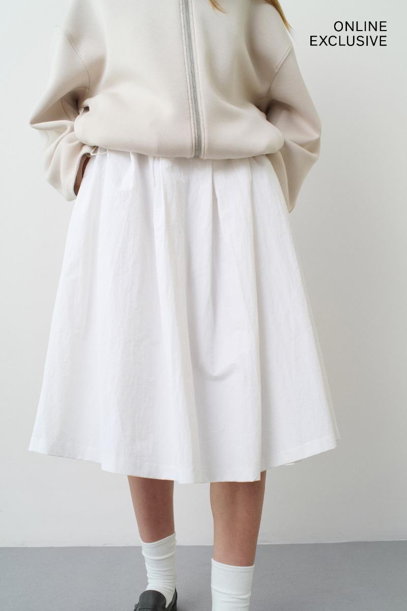 Remain Birger Christensen Long Pleated Skirt Bright White