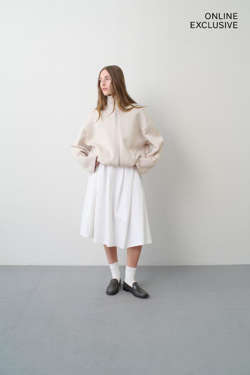 remain birger christensen Long Pleated Skirt Bright White