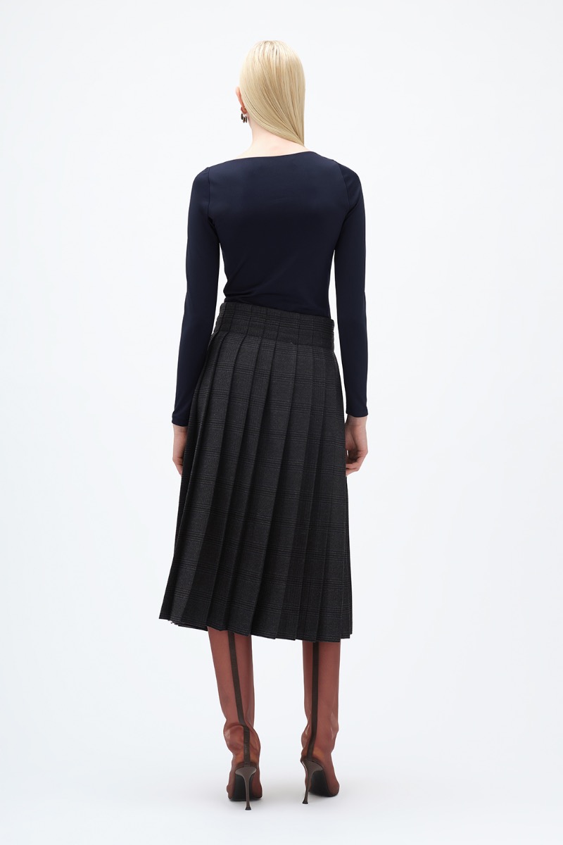 Remain Birger Christensen Long Sleeve Jersey Top Dark Blue