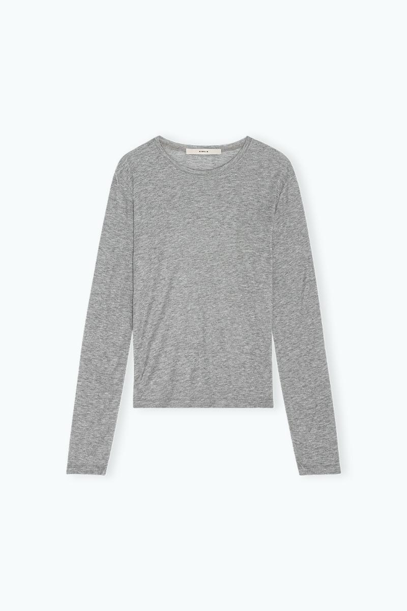 Remain Birger Christensen Long Sleeve T-shirt Light Grey Melange