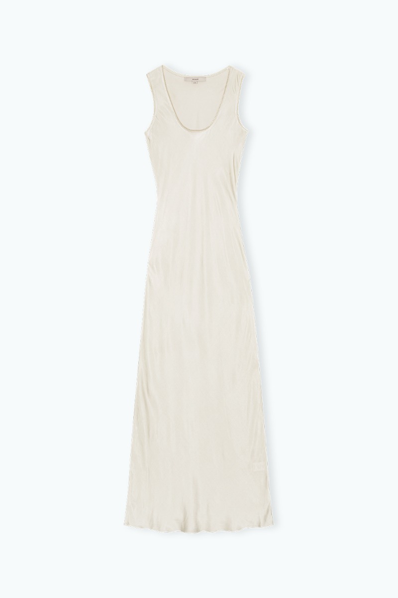 Remain Birger Christensen Maxi Bias Cut Dress Creme