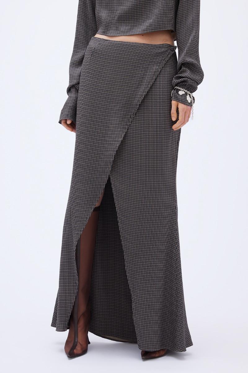 Remain Birger Christensen Maxi Light Skirt Dark Grey
