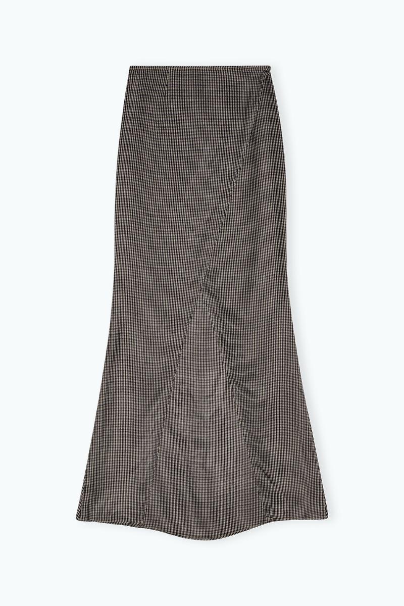 Remain Birger Christensen Maxi Light Skirt Dark Grey