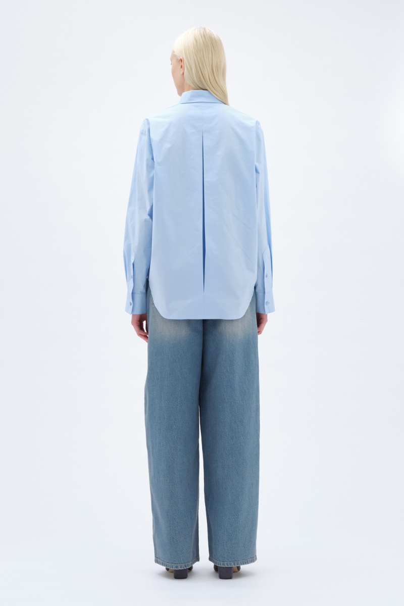 Remain Birger Christensen Oversize Shirt Light Blue