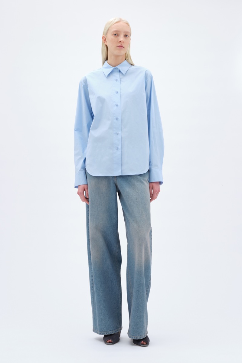 remain birger christensen Oversize Shirt Light Blue