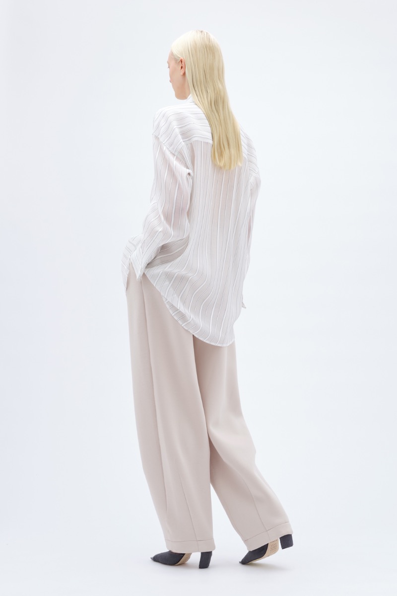 Remain Birger Christensen Oversize Shirt Striped White