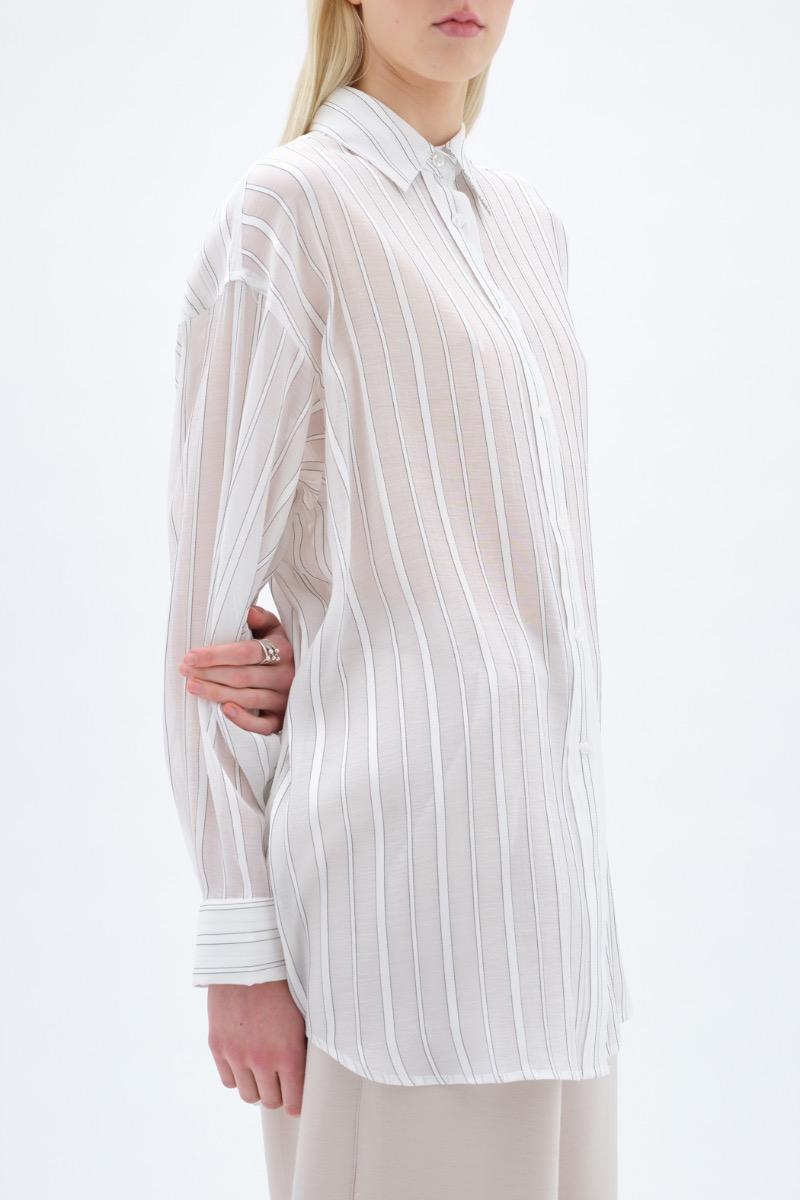 Remain Birger Christensen Oversize Shirt Striped White