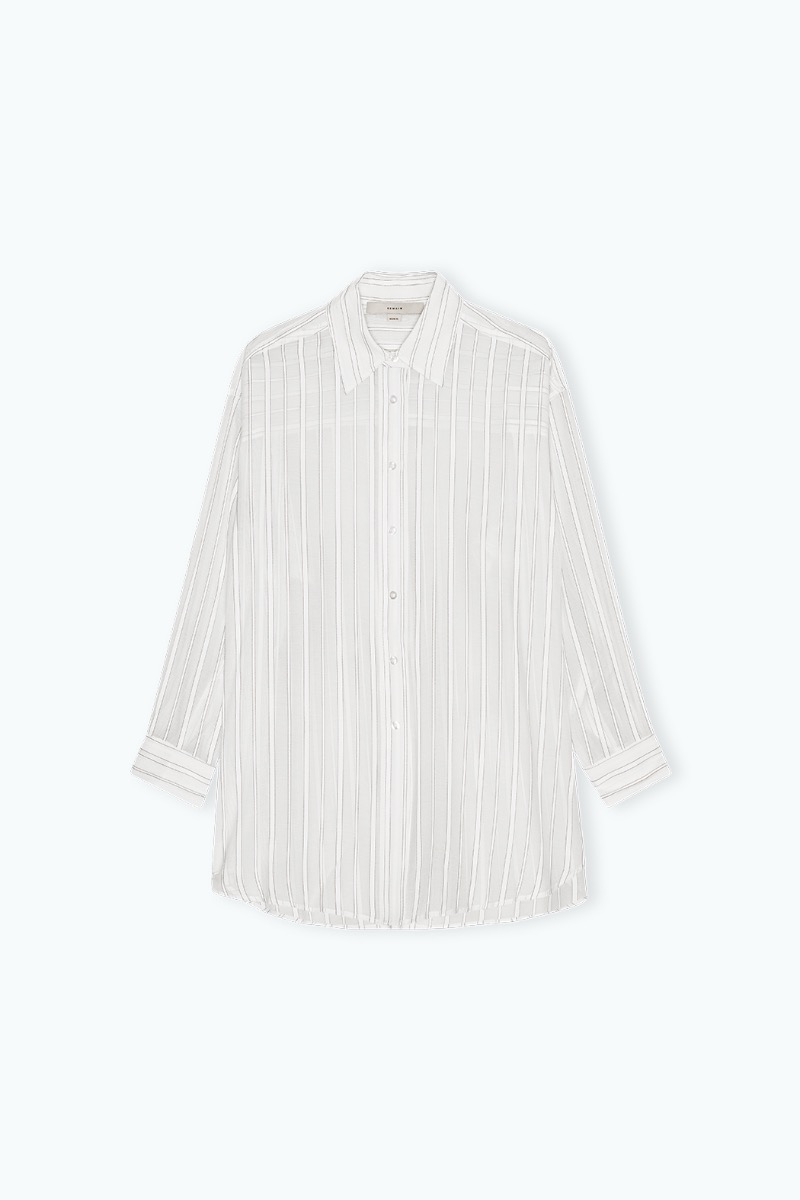 Remain Birger Christensen Oversize Shirt Striped White