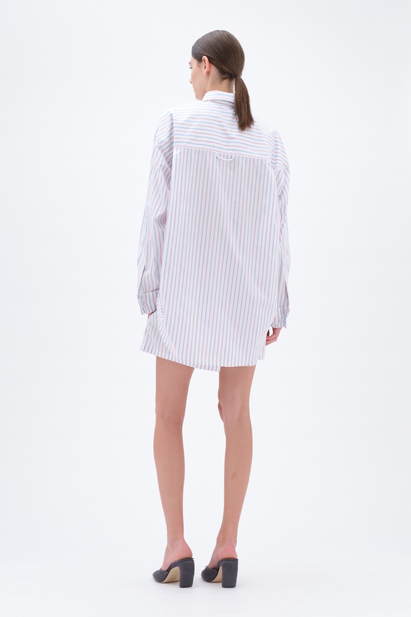 Remain Birger Christensen Oversize Shirt Striped White