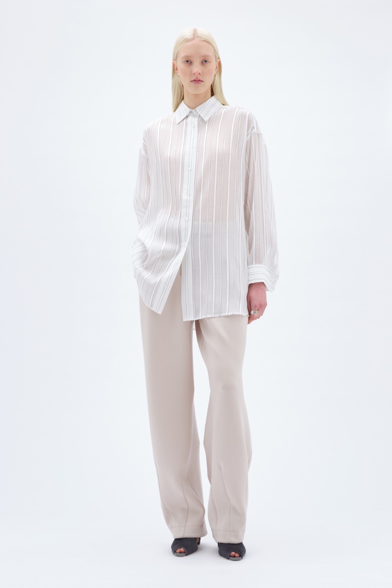remain birger christensen Oversize Shirt Striped White
