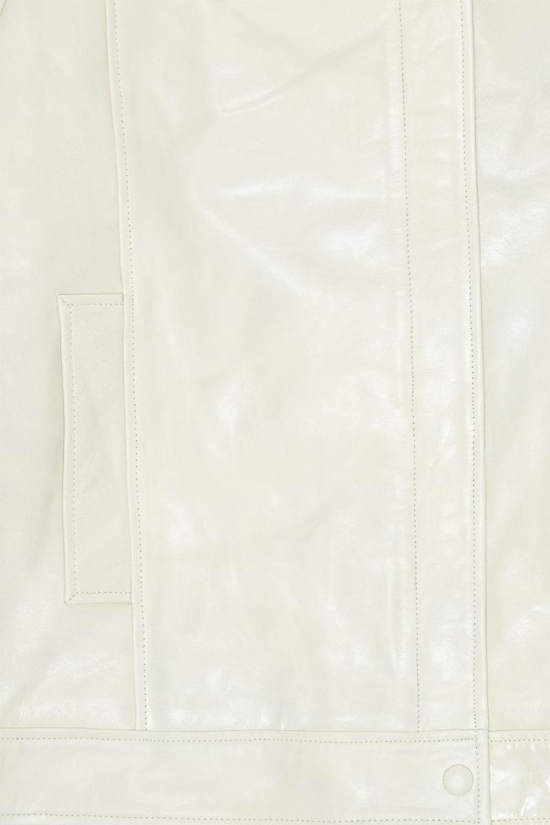 Remain Birger Christensen Oversized Leather Jacket Creme