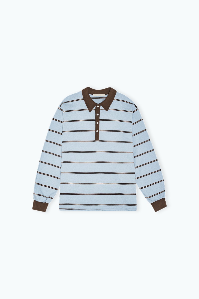 Remain Birger Christensen Oversized Polo T-Shirt Light Blue
