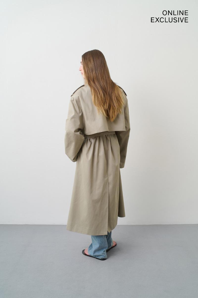 Remain Birger Christensen Oversized Trench Coat Khaki Beige