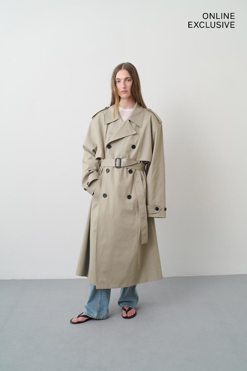 remain birger christensen Oversized Trench Coat Khaki Beige
