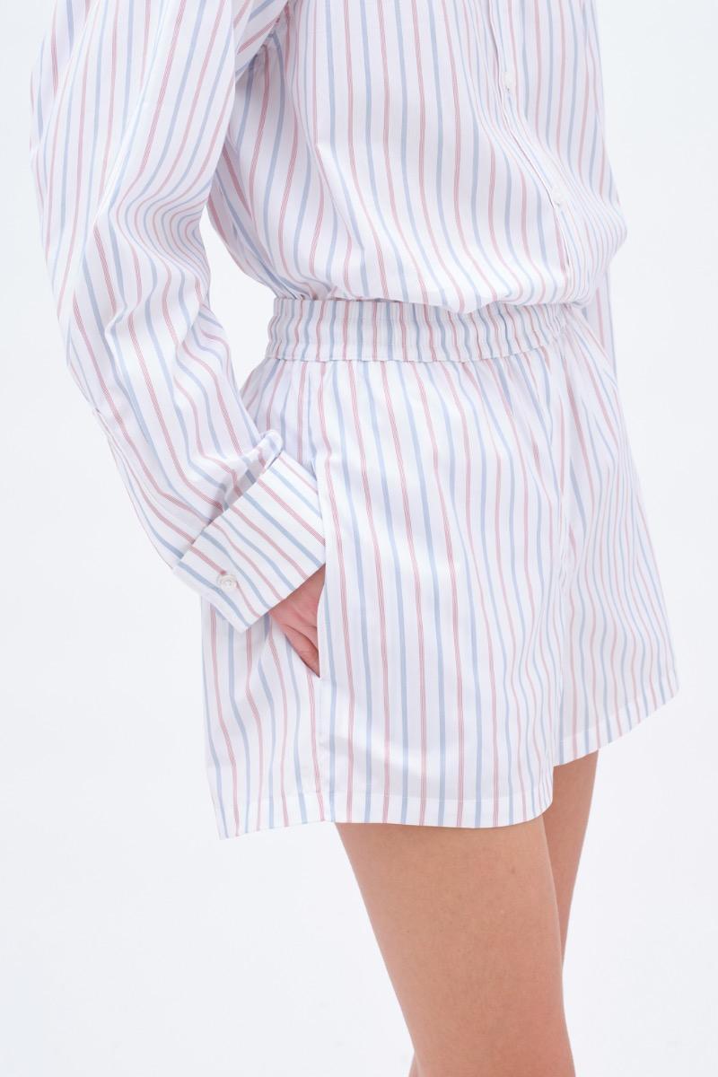 Remain Birger Christensen Poplin Shorts Striped White