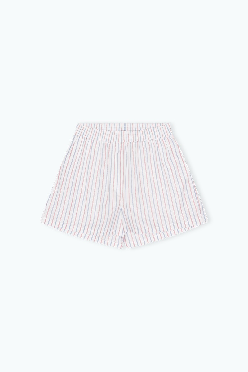 Remain Birger Christensen Poplin Shorts Striped White
