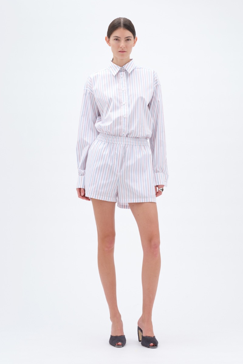 remain birger christensen Poplin Shorts Striped White