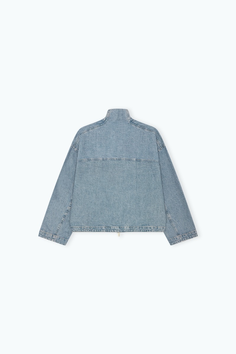 Remain Birger Christensen Boxy Denim Jacket Blue