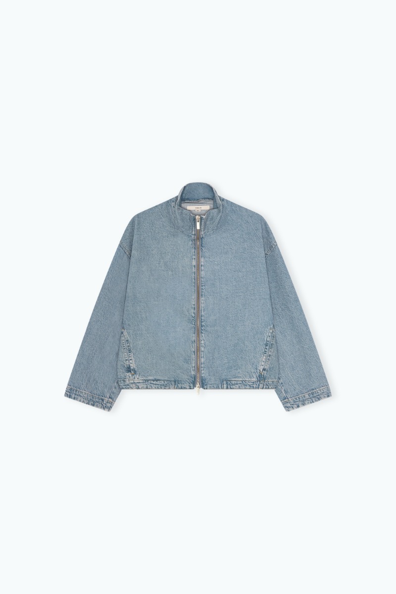 remain birger christensen Boxy Denim Jacket Blue