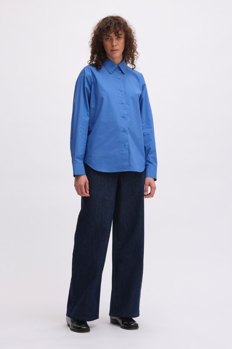 remain birger christensen Boxy Shirt Blue