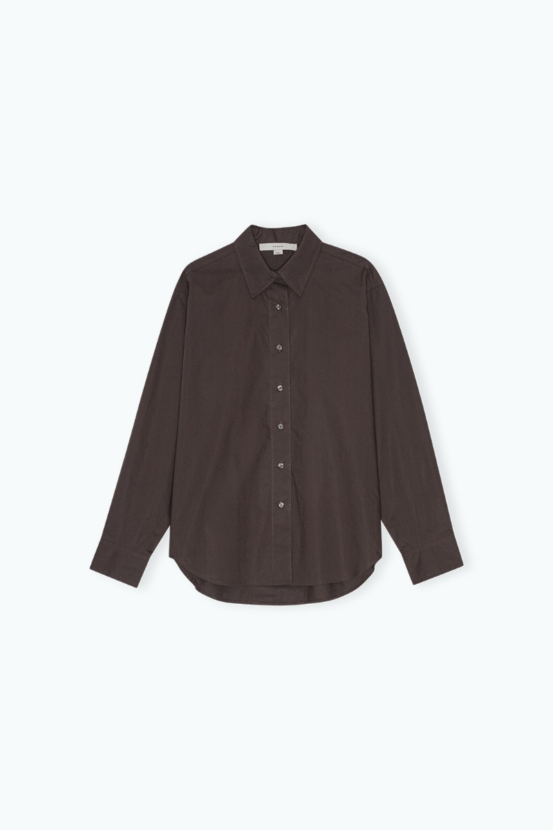 Remain Birger Christensen Boxy Shirt Dark Brown